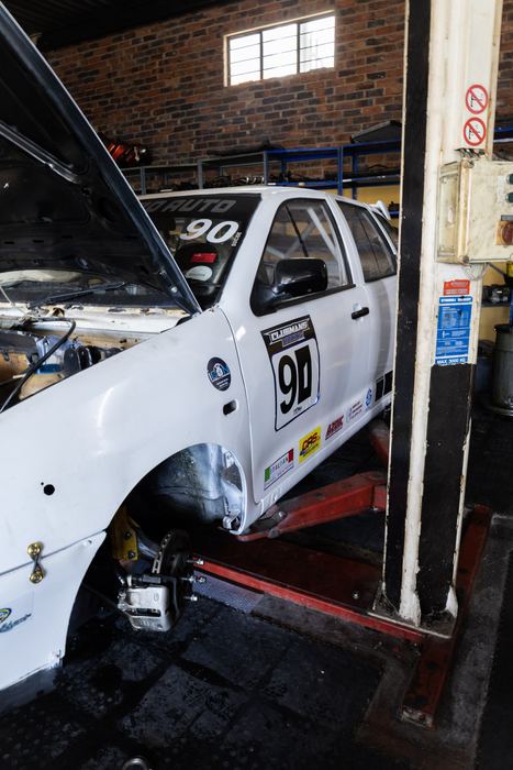 The #90 Clubmans race car with its bonnet off